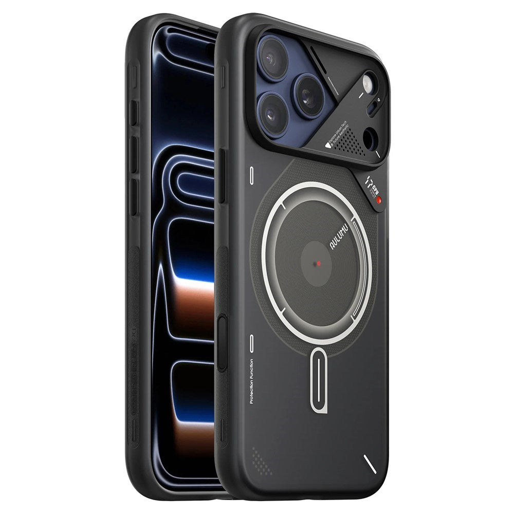 iPhone 17 Pro Max AULUMU Luminous Flexible Plastic Case - MagSafe Compatible - Black