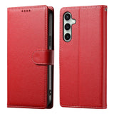 Samsung Galaxy S26 FE EIDERWOOD Flip Case with Card Holder and Strop - Red