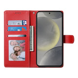 Samsung Galaxy S26 FE EIDERWOOD Flip Case with Card Holder and Strop - Red
