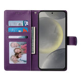 Samsung Galaxy S26 FE EIDERWOOD Flip Case with Card Holder and Strop - Purple