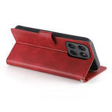 Motorola Moto G47 / G37 EIDERWOOD Leather Flip Cover with Wallet & Strap - Red