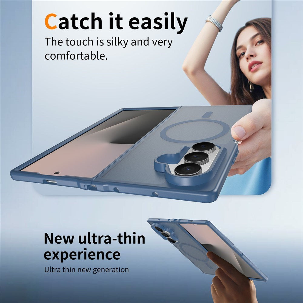 Samsung Galaxy Z Fold8 Ultra Matte Flexible Plastic Case - MagSafe Compatible - Blue