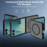 Samsung Galaxy Z Flip8 Matte Flexible Plastic Case - MagSafe Compatible - Black