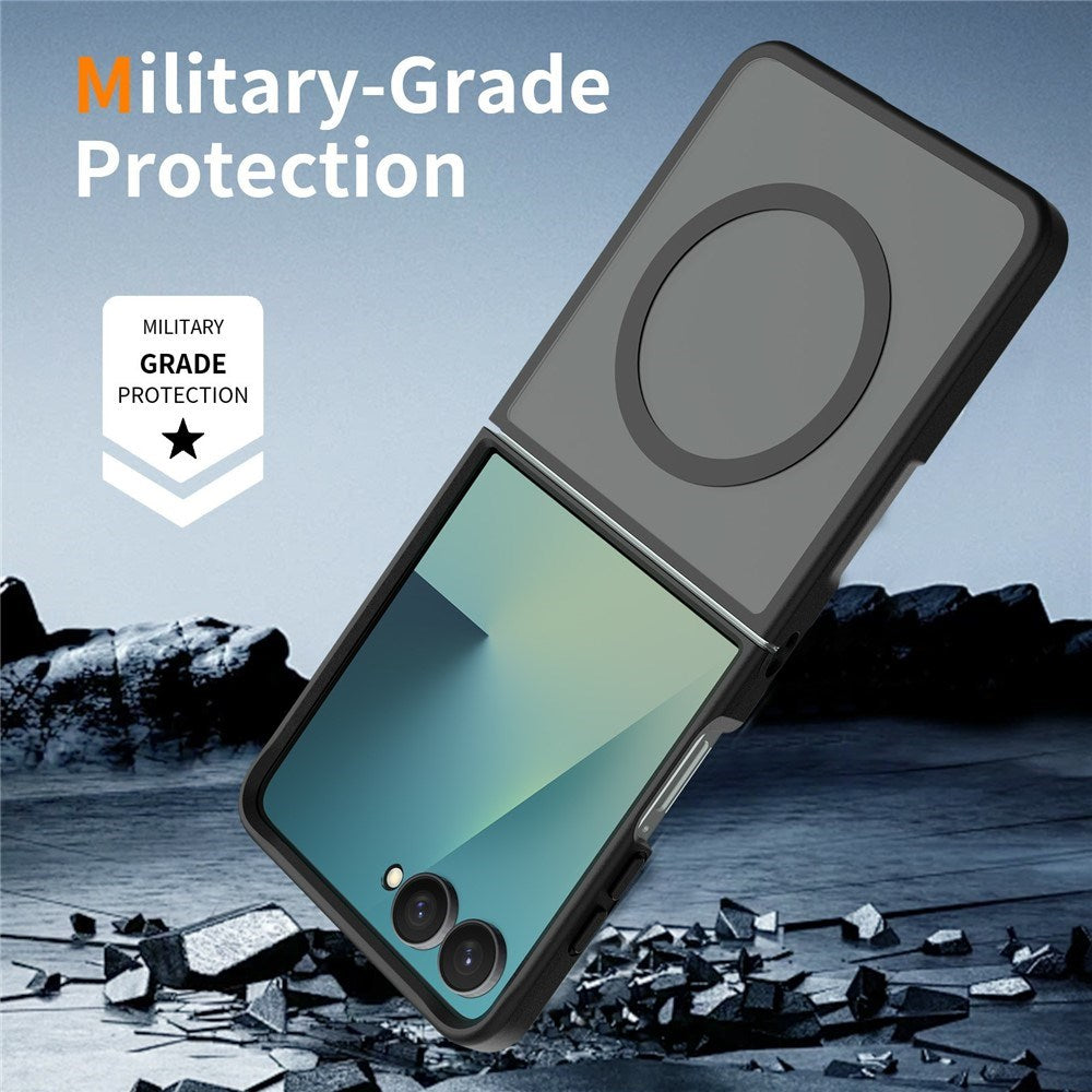 Samsung Galaxy Z Flip8 Matte Flexible Plastic Case - MagSafe Compatible - Black