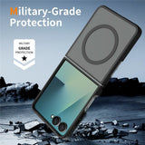 Samsung Galaxy Z Flip8 Matte Flexible Plastic Case - MagSafe Compatible - Black