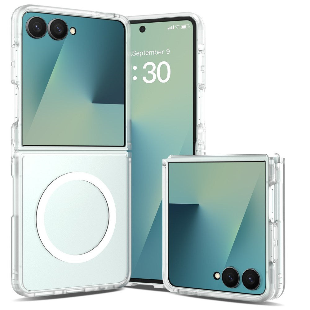 Samsung Galaxy Z Flip8 Matte Flexible Plastic Case - MagSafe Compatible - Transparent