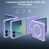 Samsung Galaxy Z Flip8 Matte Flexible Plastic Case - MagSafe Compatible - Purple