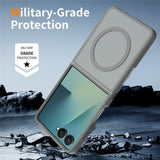 Samsung Galaxy Z Flip8 Matte Flexible Plastic Case - MagSafe Compatible - Grey