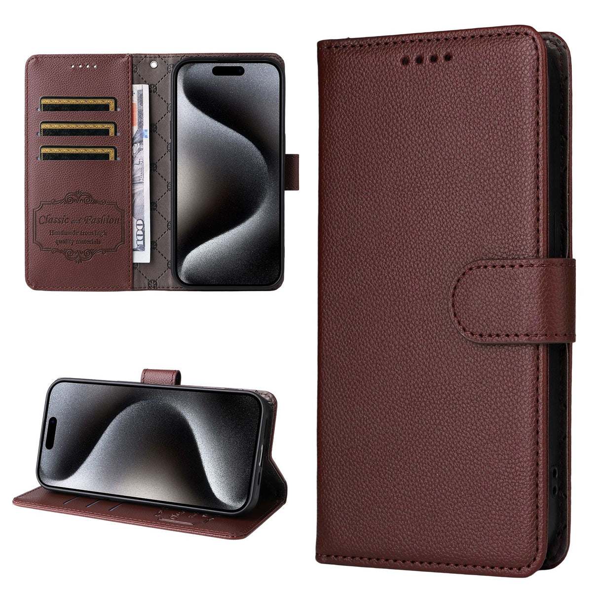 Motorola Moto G47 / G37 EIDERWOOD Flip Cover (RFID Blocking) - Brown