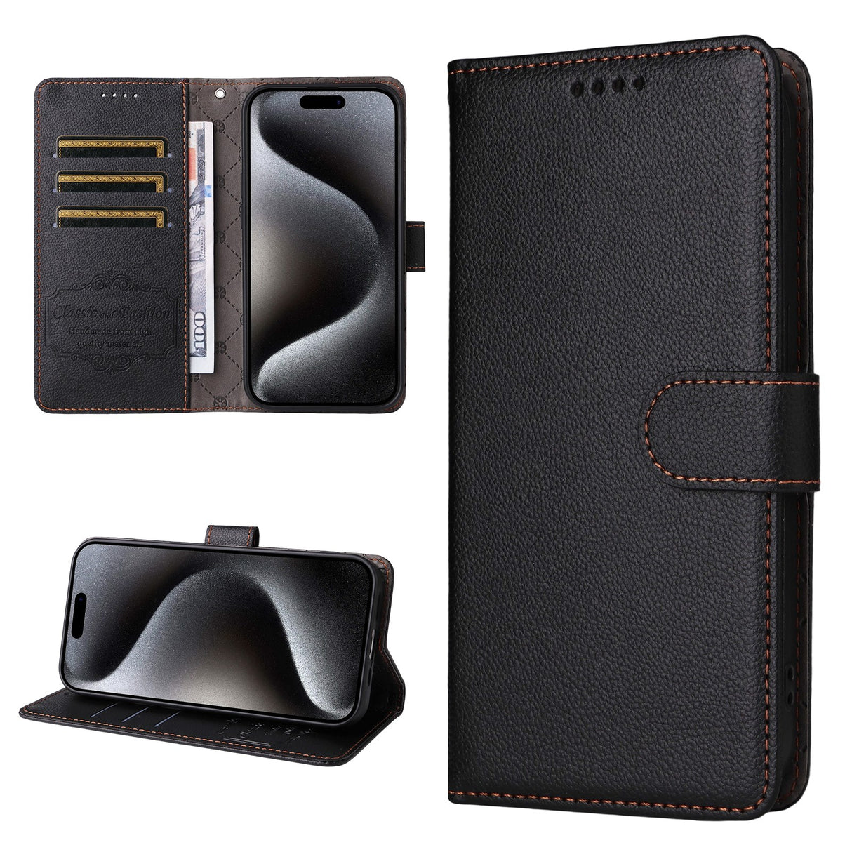 Motorola Moto G47 / G37 EIDERWOOD Flip Cover (RFID Blocking) - Black
