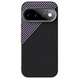Google Pixel 11 ABEEL Hybrid Case with Carbon Fiber Texture - Black / Purple