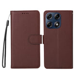 Motorola Edge 70 Pro EIDERWOOD Faux Leather Flip Case with Strap - Brown