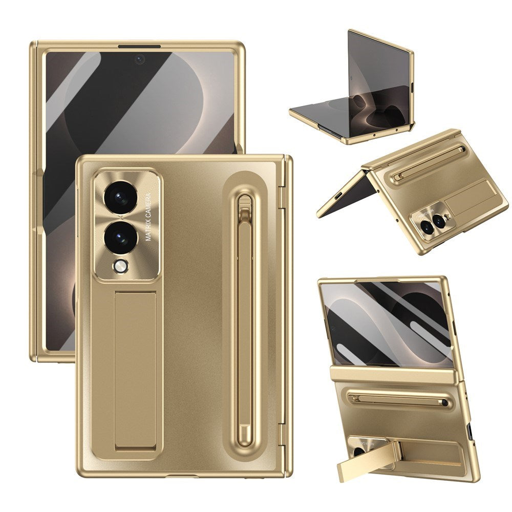 Samsung Galaxy Z Fold8 EIDERWOOD Case with Stylus Pen & Kickstand - Gold