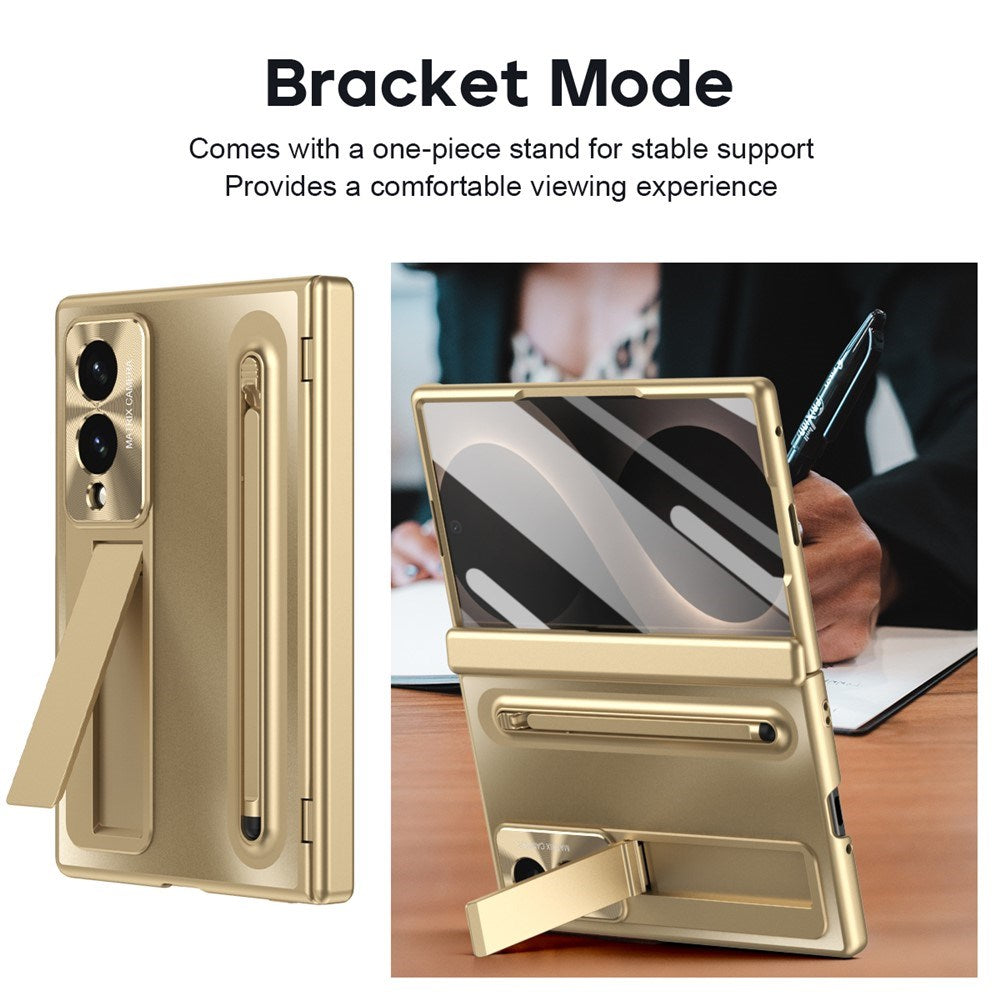 Samsung Galaxy Z Fold8 EIDERWOOD Case with Stylus Pen & Kickstand - Gold