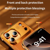 iPhone 17 Pro EIDERWOOD Stylish Metal Case with Faux Leather - Silver / Black