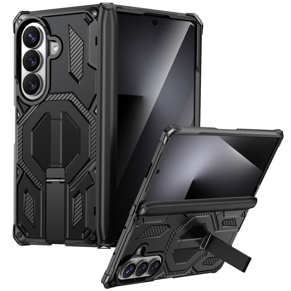 Samsung Galaxy Z Fold8 Ultra / Fold7 EIDERWOOD Tough Case with Built-in Kickstand - MagSafe Compatible - Black