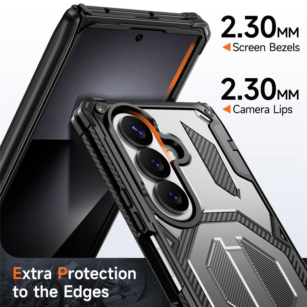 Samsung Galaxy Z Fold8 Ultra / Fold7 EIDERWOOD Tough Case with Built-in Kickstand - MagSafe Compatible - Black / Grey