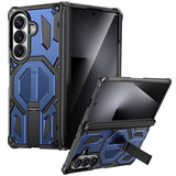 Samsung Galaxy Z Fold8 Ultra / Fold7 EIDERWOOD Tough Case with Built-in Kickstand - MagSafe Compatible - Black / Blue