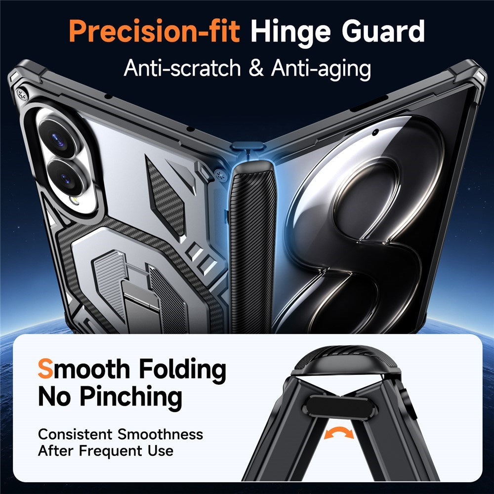 Samsung Galaxy Z Fold8 EIDERWOOD Tough Case with Built-in Kickstand - MagSafe Compatible - Black / Grey