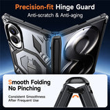 Samsung Galaxy Z Fold8 EIDERWOOD Tough Case with Built-in Kickstand - MagSafe Compatible - Black / Grey