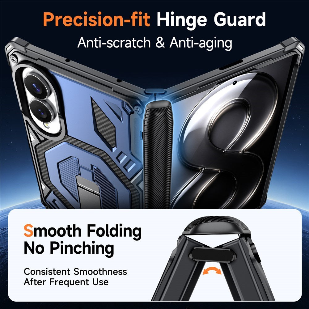 Samsung Galaxy Z Fold8 EIDERWOOD Tough Case with Built-in Kickstand - MagSafe Compatible - Black / Blue