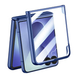 Samsung Galaxy Z Flip8 EIDERWOOD Case - Built-in Screen Protection & Stand Function - Blue