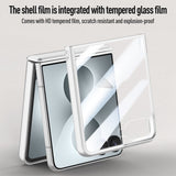 Samsung Galaxy Z Flip8 EIDERWOOD Case - Built-in Screen Protection & Stand Function - Blue