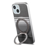 iPhone 14 / 13 EIDERWOOD Hybrid Plastic Gradient Case with Rotating Kickstand - MagSafe Compatible - Black