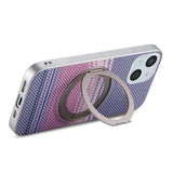 iPhone 14 / 13 EIDERWOOD Hybrid Plastic Gradient Case with Rotating Kickstand - MagSafe Compatible - Purple