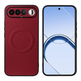 Realme 16 EIDERWOOD Hybrid Carbon Case - MagSafe Compatible - Red