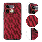 Realme 16 Pro EIDERWOOD Hybrid Carbon Case - MagSafe Compatible - Red