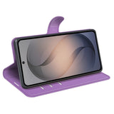 Samsung Galaxy S26 FE EIDERWOOD Flip Case with Card Holder & Stand Function - Purple