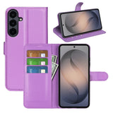 Samsung Galaxy S26 FE EIDERWOOD Flip Case with Card Holder & Stand Function - Purple