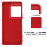 Sony Xperia 1 VIII EIDERWOOD Lined Silicone Case with Strap - Red