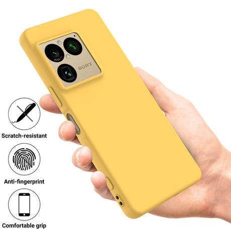 Sony Xperia 1 VIII EIDERWOOD Lined Silicone Case with Strap - Yellow