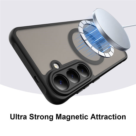 Samsung Galaxy S26 FE EIDERWOOD Mat Hybrid Case - MagSafe Compatible - Transparent / Black