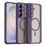 Samsung Galaxy S26 FE EIDERWOOD Mat Hybrid Case - MagSafe Compatible - Transparent / Purple