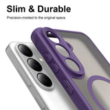 Samsung Galaxy S26 FE EIDERWOOD Mat Hybrid Case - MagSafe Compatible - Transparent / Purple