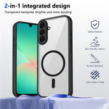 Samsung Galaxy A27 EIDERWOOD Hybrid Plastic Case - MagSafe Compatible - Clear / Black