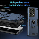 Motorola Edge 70 Pro EIDERWOOD Magnetic Hybrid Rugged Case with Kickstand - Blue