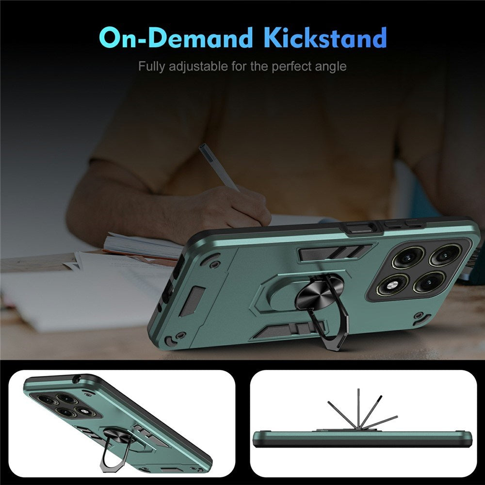 Motorola Edge 70 Pro EIDERWOOD Magnetic Hybrid Rugged Case with Kickstand - Green