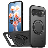 Google Pixel 11 / 11 Pro EIDERWOOD Hybrid Plastic Case with Rotating Kickstand - MagSafe Compatible - Black