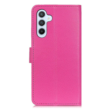 Samsung Galaxy A34 (5G) Litchi Leather Wallet Case - Pink