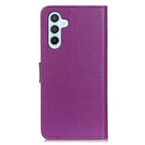 Samsung Galaxy A34 (5G) Litchi Leather Wallet Case - Purple