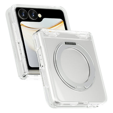 Samsung Galaxy Z Flip8 EIDERWOOD Hybrid Case with Rotatable Kickstand - Transparent