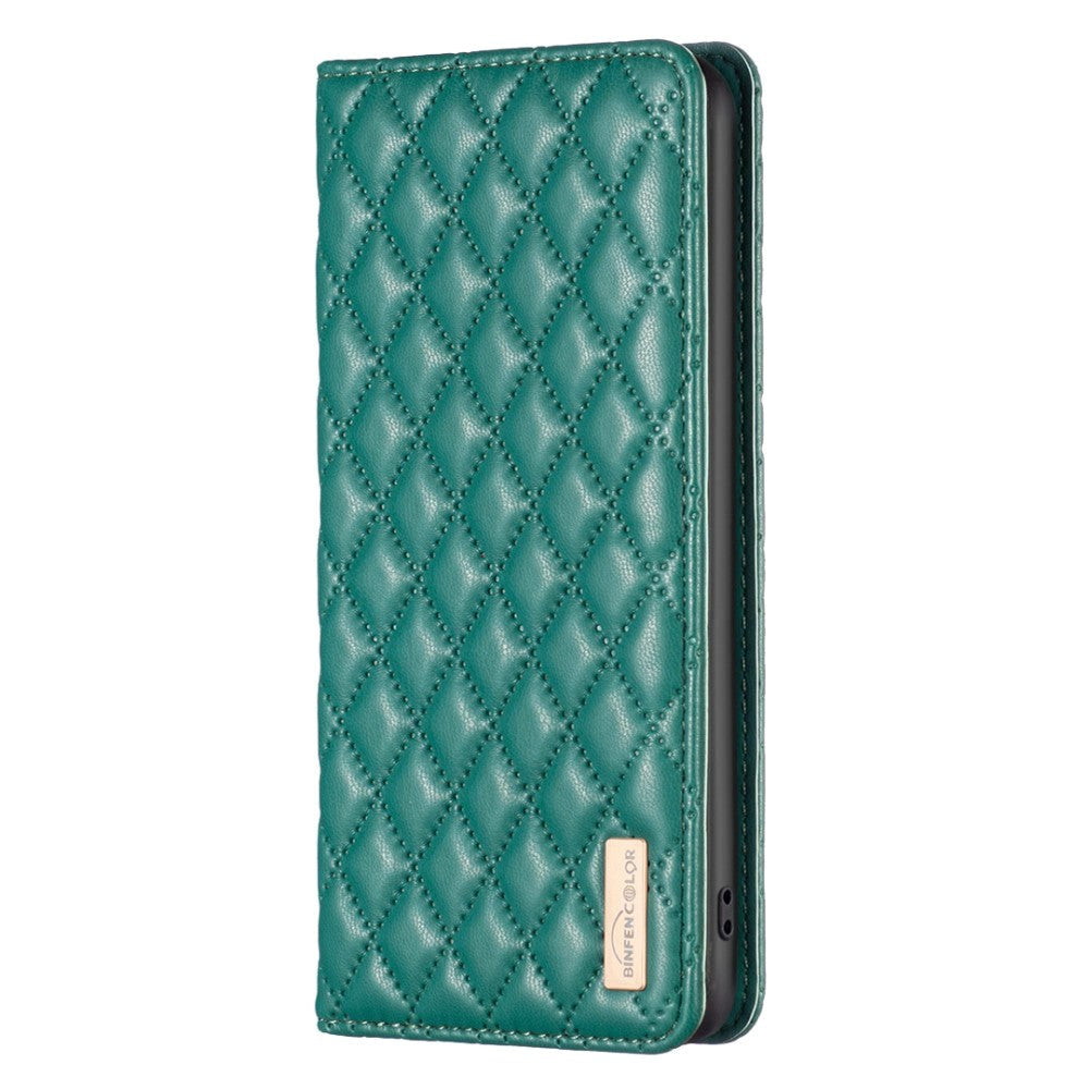 Samsung Galaxy A55 Soft Leather Case w. Cardholder and Stand Function - Green