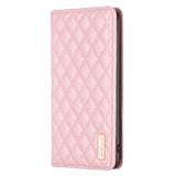 Samsung Galaxy A55 Soft Leather Case w. Cardholder and Stand Function - Pink