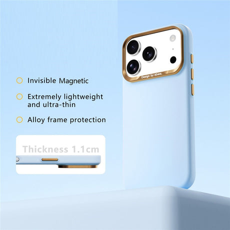 iPhone 18 Pro Max / 17 Pro Max ABEEL Hard Soft-Touch Plastic Case - MagSafe Compatible - Light Blue