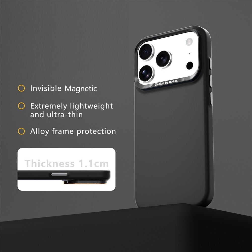 iPhone 18 Pro Max / 17 Pro Max ABEEL Hard Soft-Touch Plastic Case - MagSafe Compatible - Black