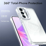 Samsung Galaxy S26 FE EIDERWOOD Hybrid Case with Glitter & Camera Kickstand - Transparent / White